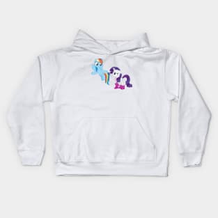 Rainbow Dash and glitter boots Rarity Kids Hoodie